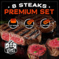 Dens Hot Dogs Gspirit-inspired flavorpy Butcher 8 Steaks Premium Set - 4 NY Strips, 2 Ribeye, 2 Filet Mignons - Gourmet Meat Gift Basket