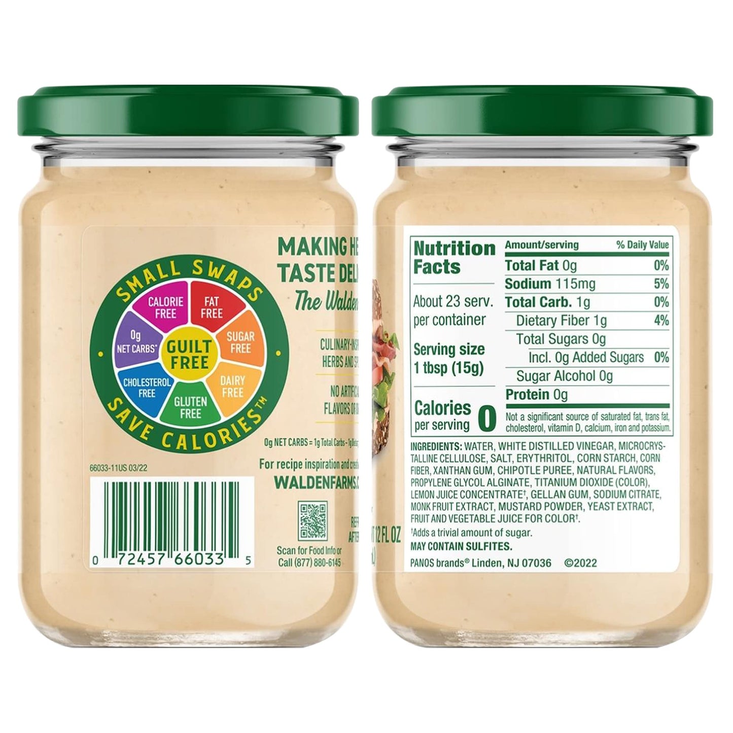 Walden Farms Flavored Mayo - Sugar Free, Calorie Free, Fat Free, Carb Free, Gluten Free 2 Bottles - 24 Ounce
