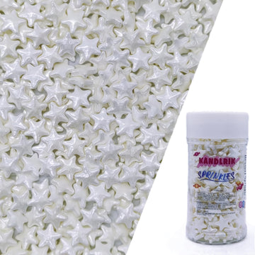 10mm White Sprinkles Edible Stars Cake Decorating Stars Cake Decorations Cupcake Toppers Cookie Decorating Perfect for Cakes,Cup