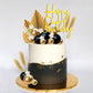 29 Pcs Flower Boho Cake Topper Balls Cake Decorations With Black And Golden Balls Palm Leaves Artificial Plants For Wedding Baby
