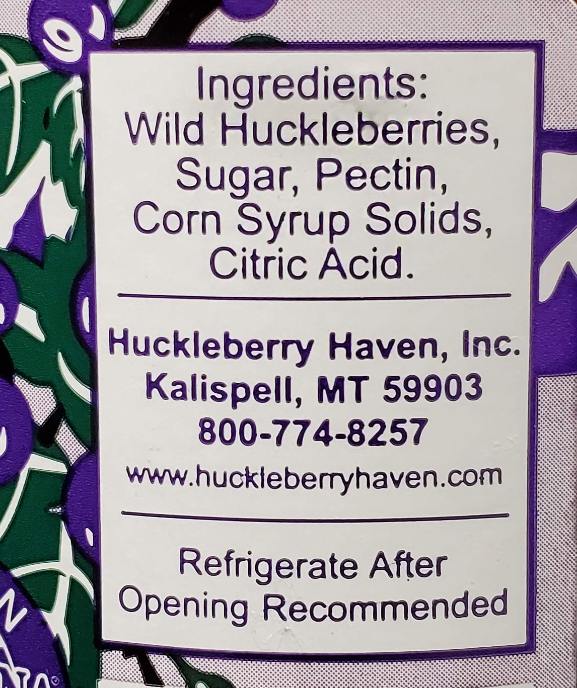 Wild Huckleberry Jam, 16 Ounces By Huckleberry Haven, Inc.