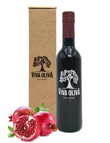 Viva Oliva Pomegranate Balsamic Vinegar - Premium Quality - 375ml (12.7oz) - 100% Natural - Barrel Aged from Modena, Italy