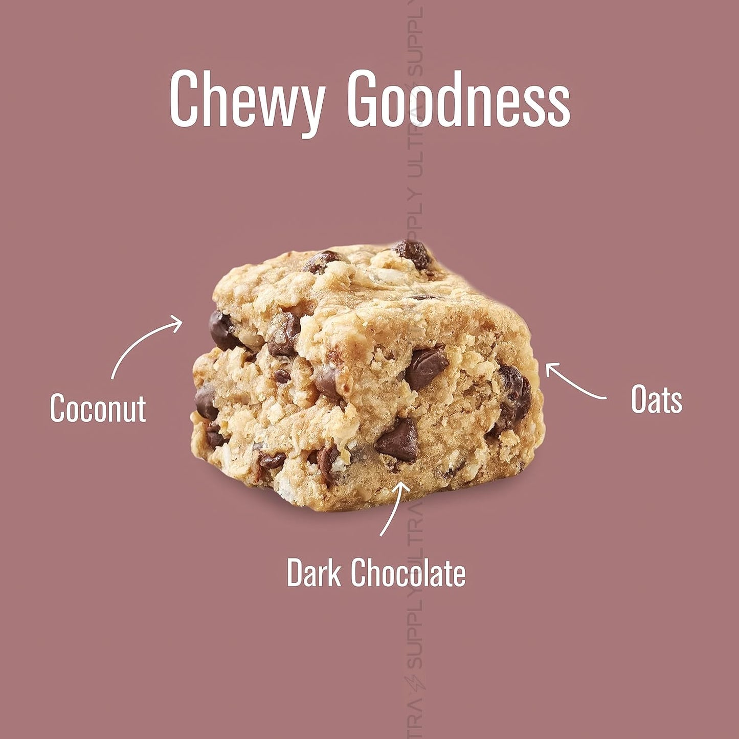 Heavnly Hunks Organic Oatmeal Dark Chocolate (22 Oz.) - Gluten-Free, Vegan, Non-Gmo Superfood Cookies - Soft-Baked, Individually