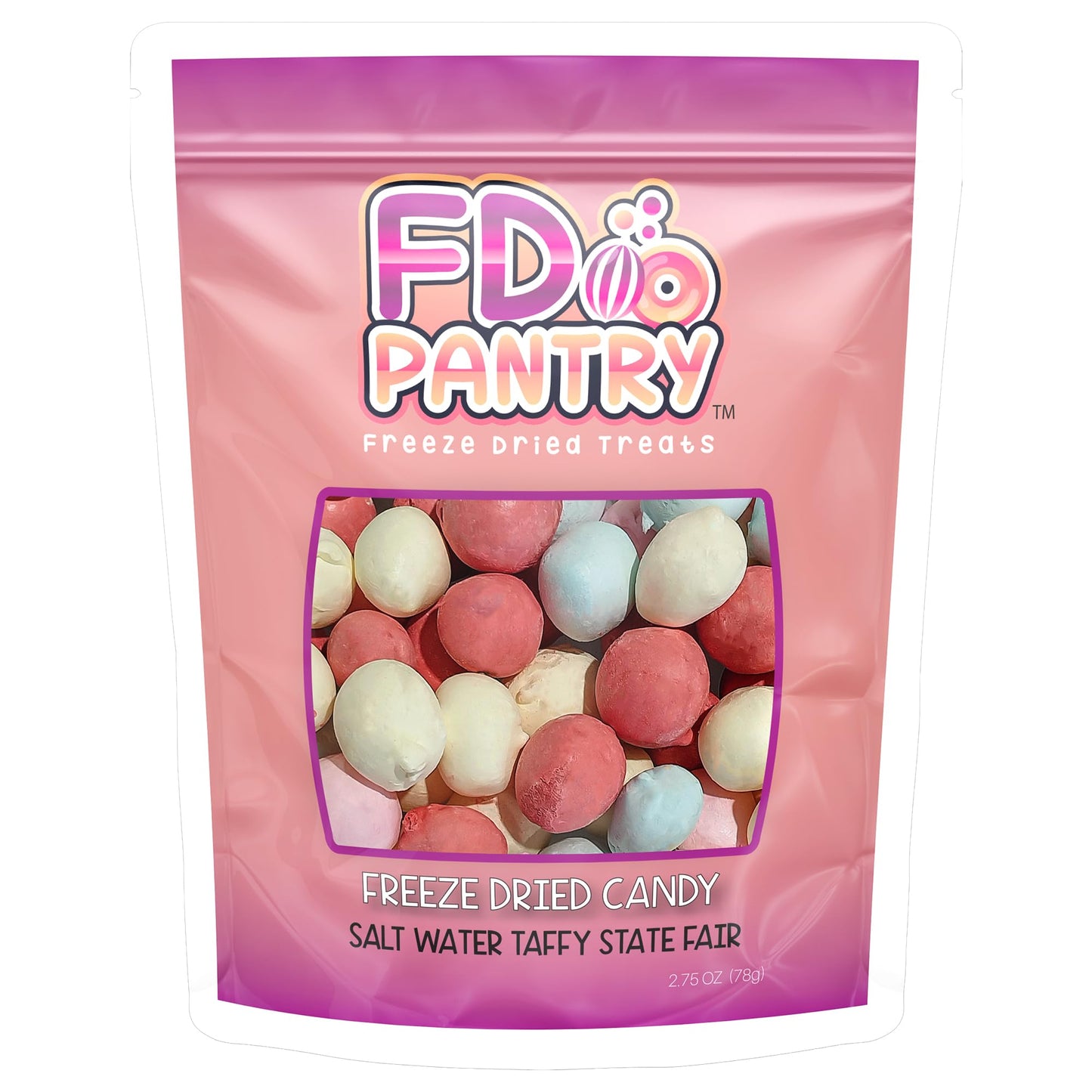 Freeze Dried Candy - Freeze Dried Salt Water Taffy Treats (State Fair Mix 2.75 oz)