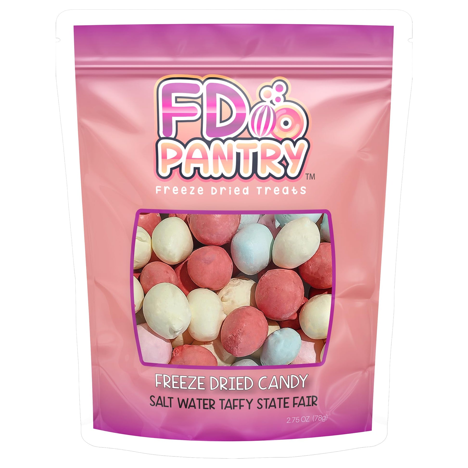 Freeze Dried Candy - Freeze Dried Salt Water Taffy Treats (State Fair Mix 2.75 oz)