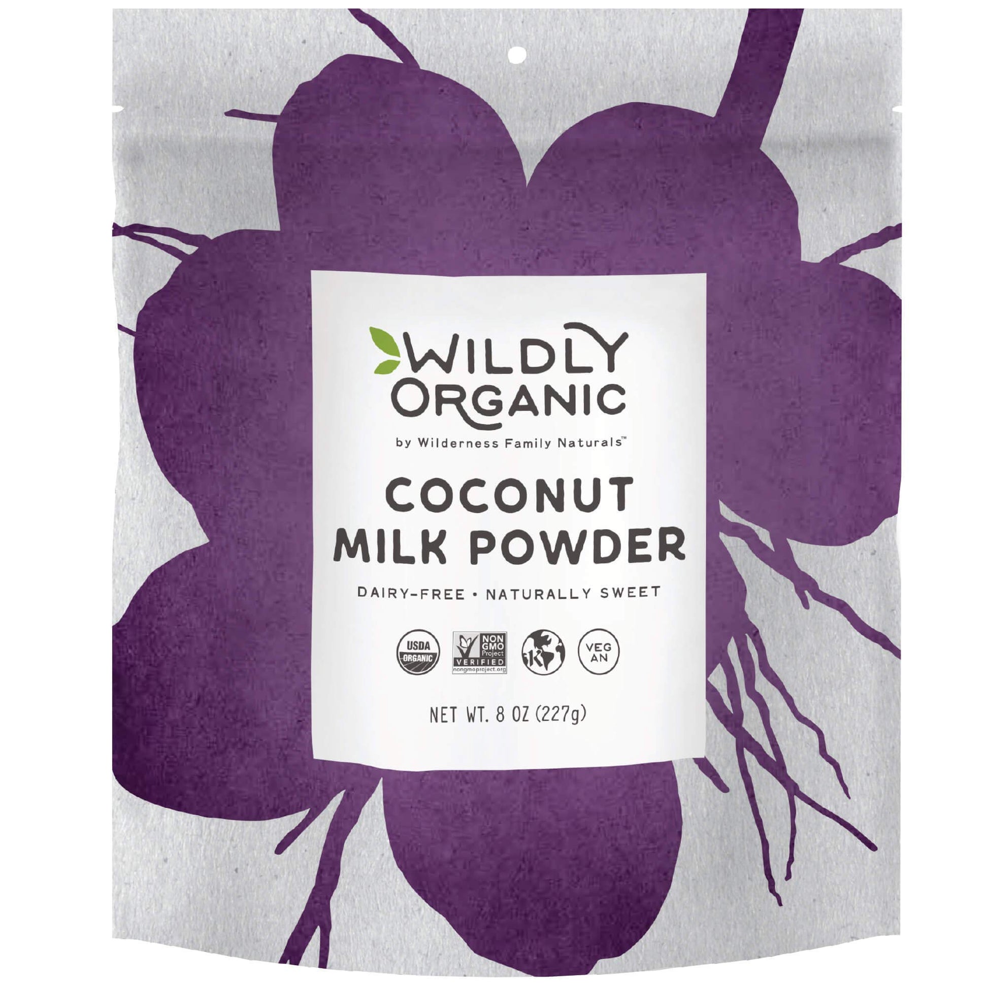 Wildly Organic Coconut Milk Powder 8 Oz Bag - Organic, Dairy-Free, Dry Milk Powder, Unsweetened, Dehydrated, Gluten-Free, Soy-Fr