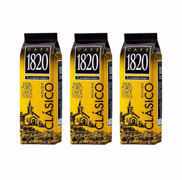 Cafe 1820 Molido - Costa Rica Gourmet Ground Premium Coffee - 8.8 Oz (250 Gr) 3 Pack