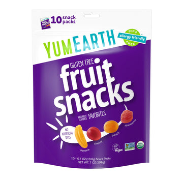 YumEarth Organic Fruit Snacks, 10 Snack Pouches Per Pack, 7 Ounce (Pack of 12)
