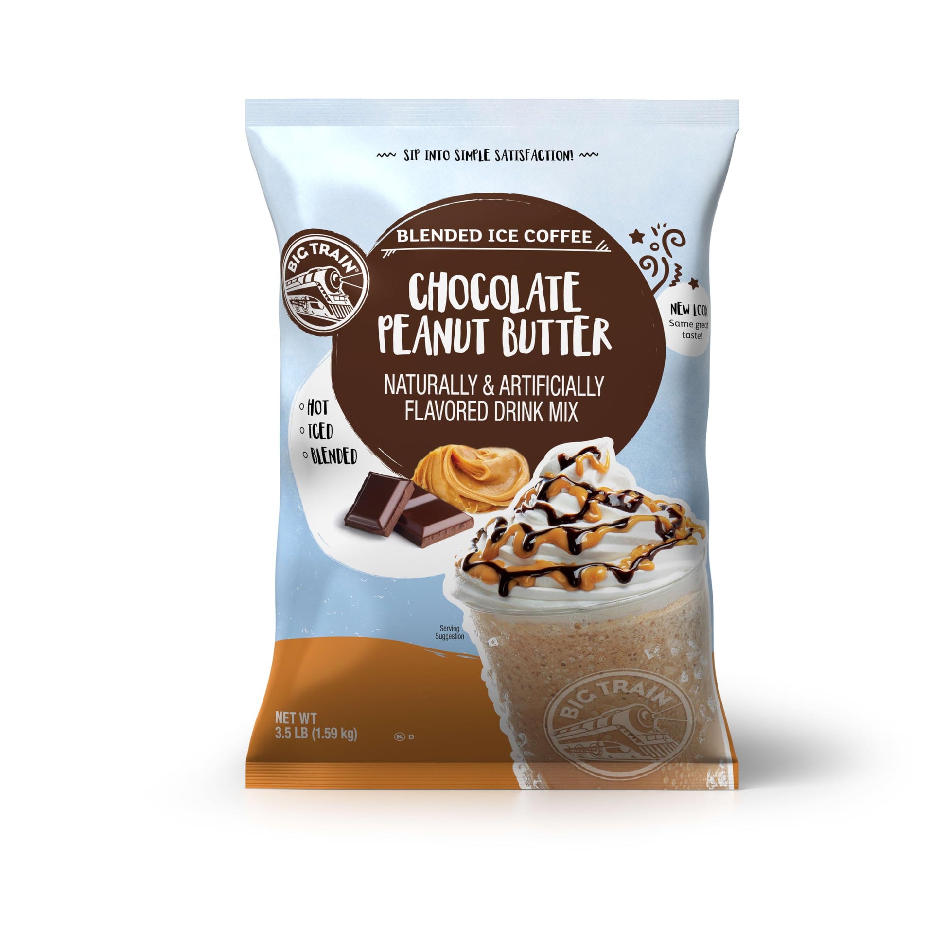 Big Train Chocolate Peanut Butter Blended Ice Coffee Beverage Mix, 3.5 Pound (Pack Of 1)