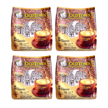 4 Pack Old Town White Coffee 3 In 1 Classic ( 60 Sticks ) Free 4 Extra Sachets