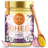 4Th & Heart California Garlic Grass-Fed Ghee, 9 Ounce, Keto, Pasture Raised, Lactose And Casein Free, Certified Paleo