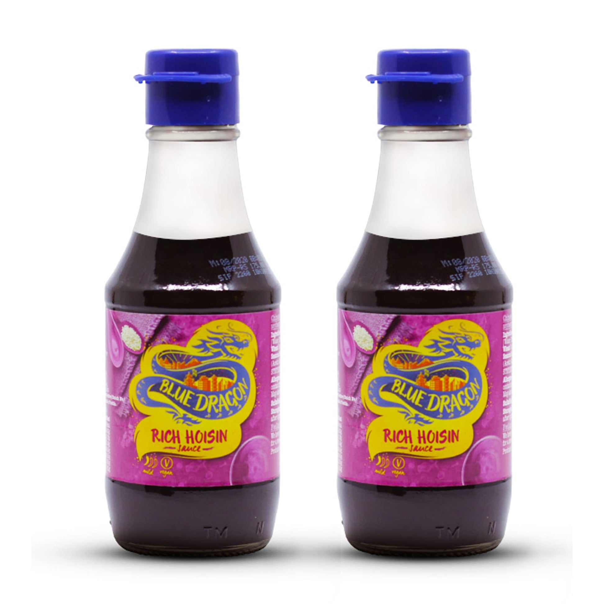 Blue Dragon Rich Hoisin Sauce | No Preservative | Vegan | Contain Peanuts and Nuts MILD | Rich Sauce - 190ml( Pack of 2 )