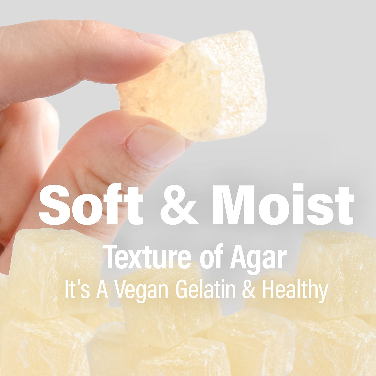 Japanese Mochi Candy Individually Wrapped, Momo White Peach Flavor, Plant-Based Kanten Agar Sweets 300G?Yamasan?