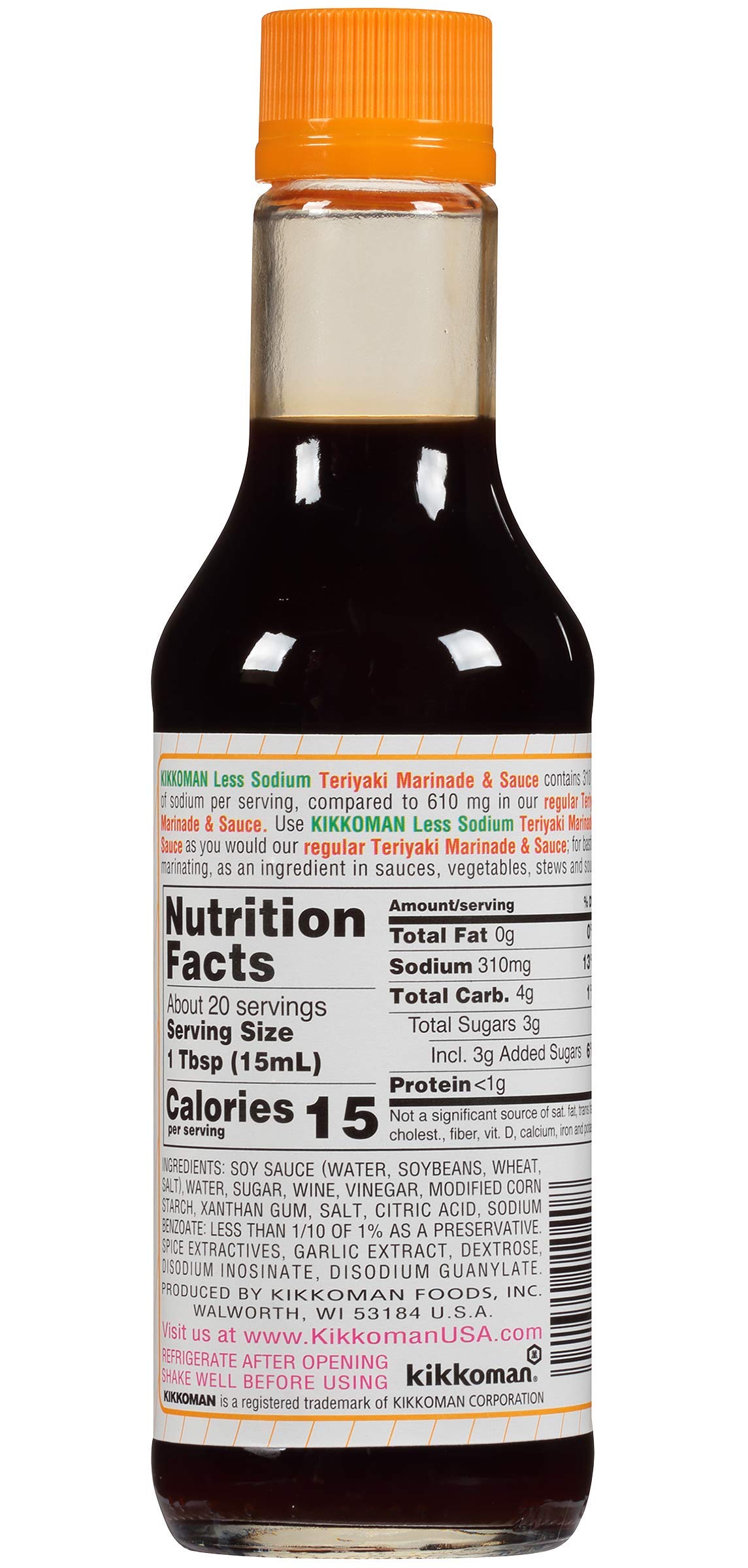 Kikkoman Less Sodium Teriyaki Sauce, 10 Ounce (Pack of 2, Total of 20 Fl Oz) (2-Pack)