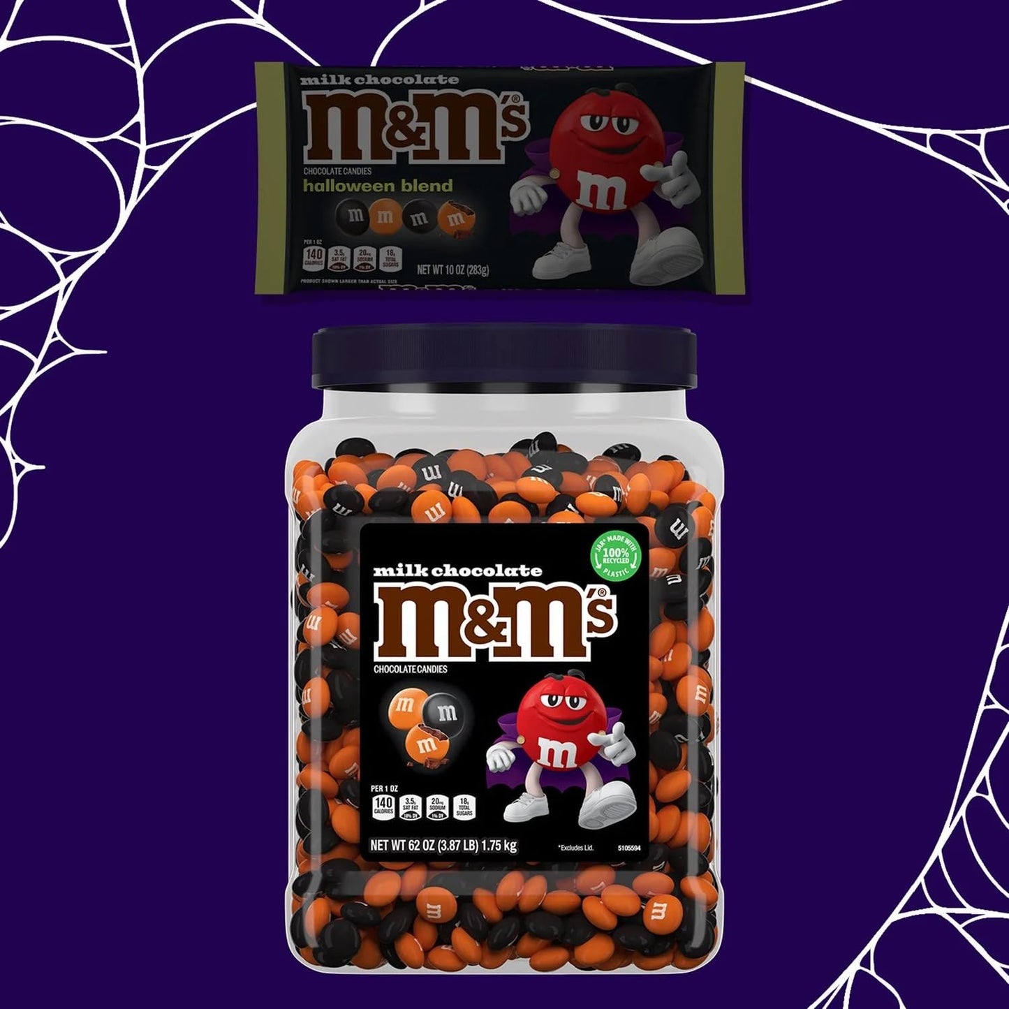 M And MS Milk Chocolate Halloween Candy, 62 oz.