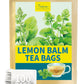 TeeLux Lemon Balm Tea Bags, Caffeine Free Herbal Tea, Lemony Flavor, 100 Count