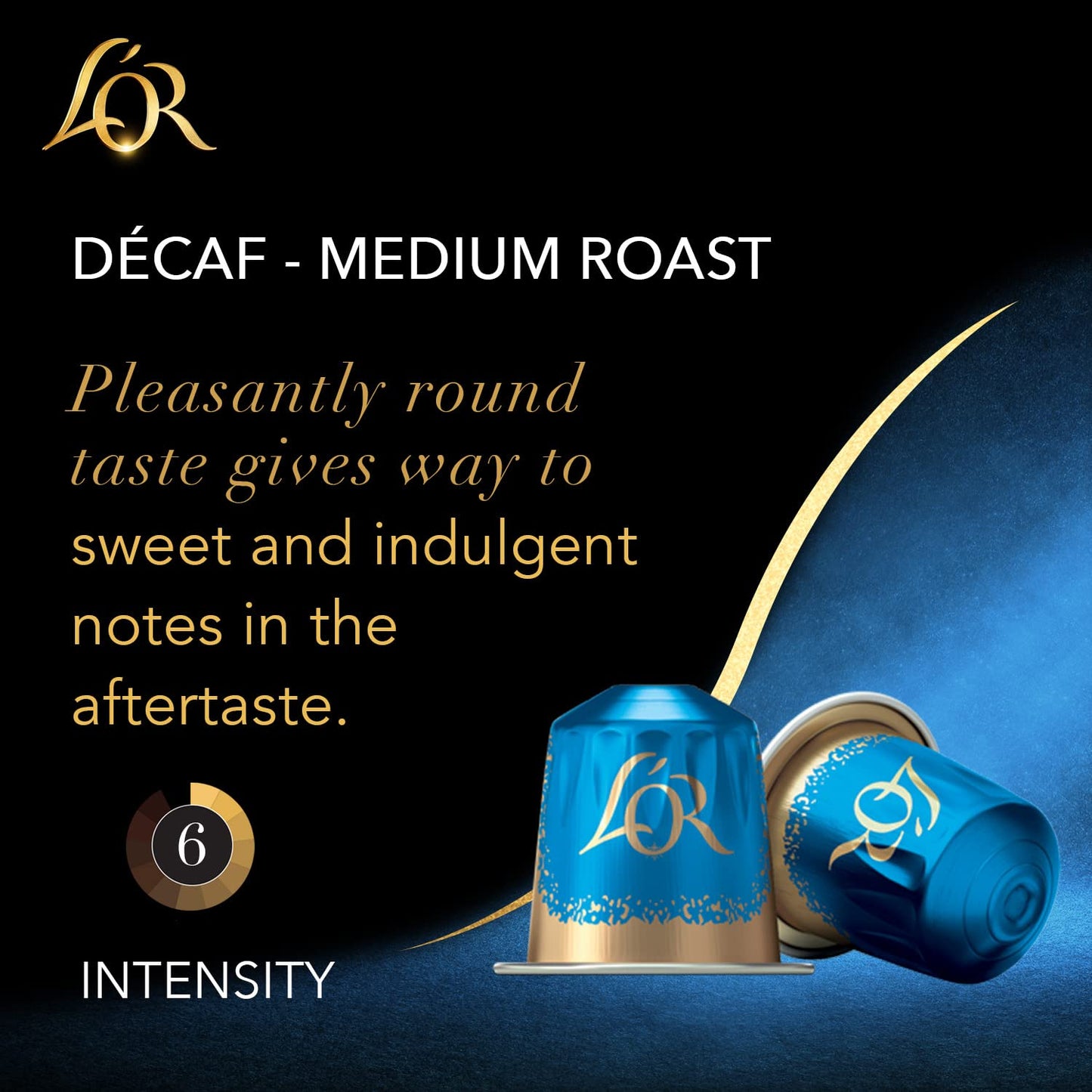 LOR Coffee Pods  10 Count DECAF Medium Roast  Single-Serve Aluminum Coffee Capsules Compatible with the LOR BARISTA System & *Nespresso Original Machines  10 count (Pack of 1)