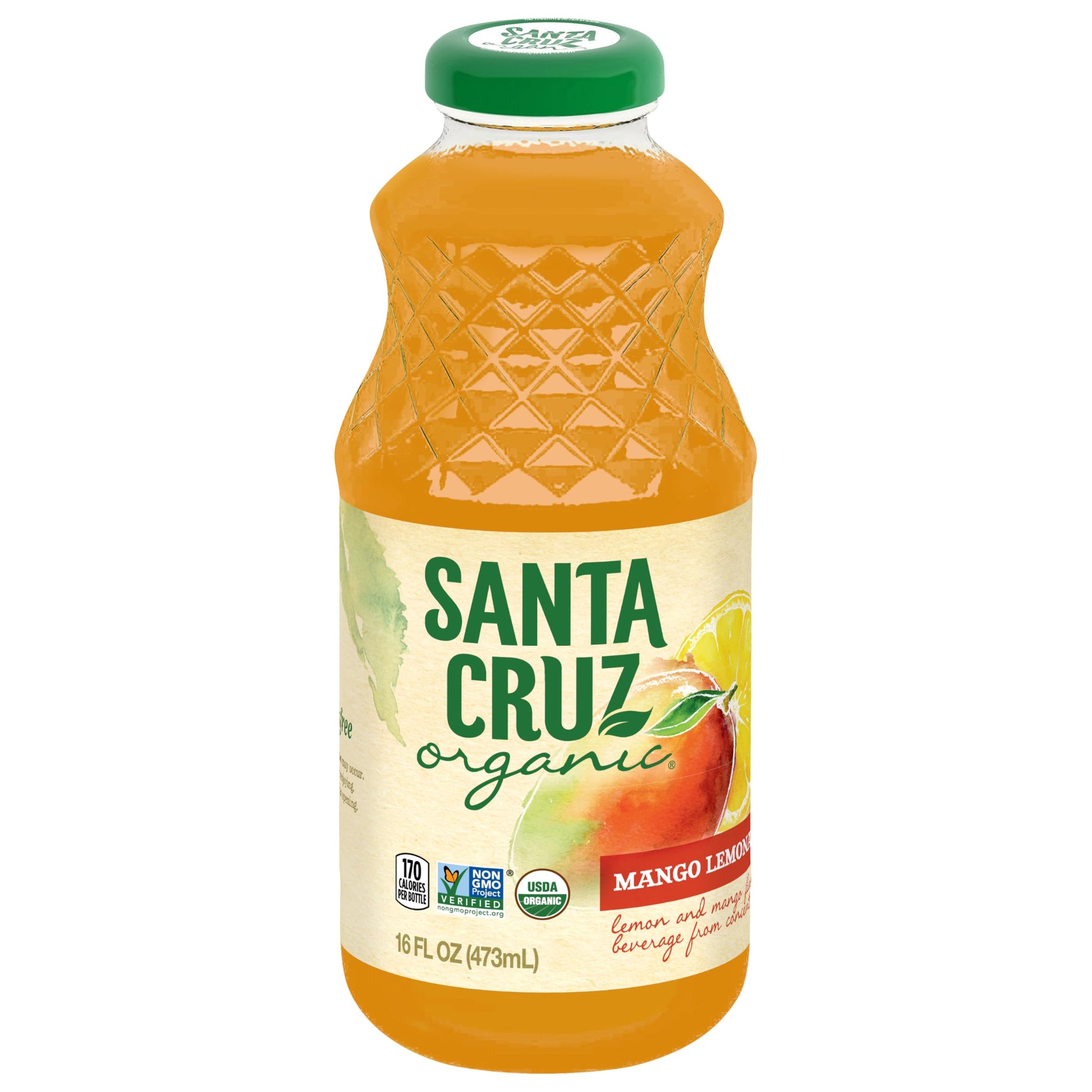 Santa Cruz Organic Mango Lemonade, 16 Fl Oz, Orange, Pack of 1, Model 0036192123555