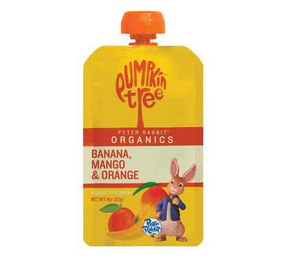 Pumpkin Tree Peter Rabbit Organics Mango, Banana and Orange Snacks, 4 Oz (Pack of 10)