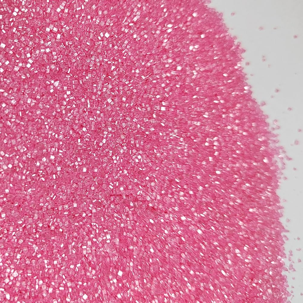Ephvodi Sanding Sugar, Edible Pink Sugar Sprinkles, Sugar Crystals Mix For For Cake Decorating, Baking, Cookie, Cupcake, Ice Cre
