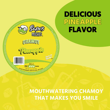 Sapos Miches Chamoy Rim Paste Sauce for Drinks, Micheladas, 8 oz, Pineapple Flavor