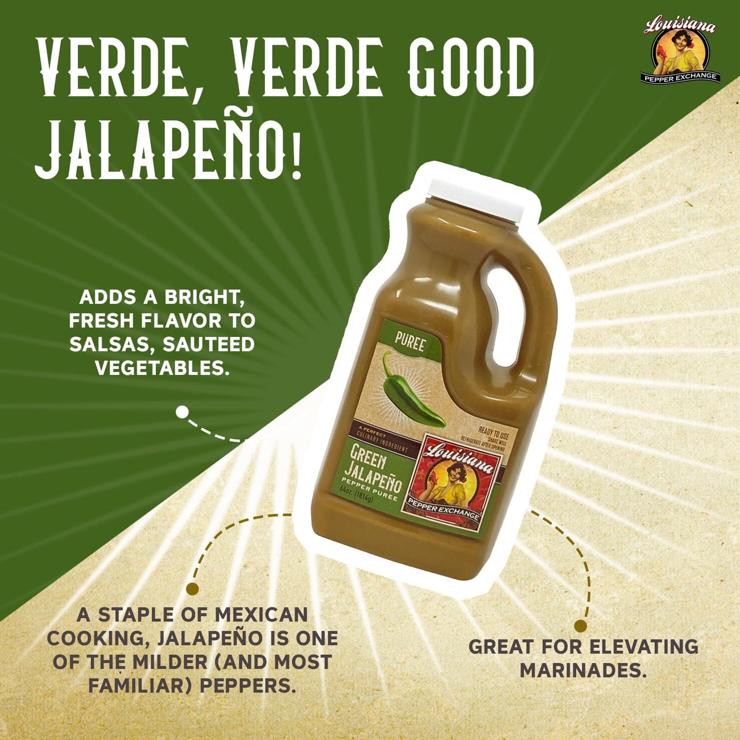 Green Jalapeo Pepper - Louisiana Pepper Exchange - Fresh Pepper Replacement. Save Time And Money In The Kitchen, No More Food Wa