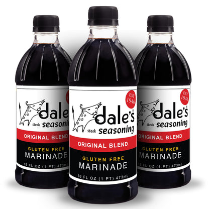 Original Steak Seasoning By Dales, Gluten-free I No Cholesterol | Delicious on Meats, Fish, Poultry | (3) 16 oz Bottle | No Lon