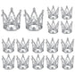 Fulanfudi 16pcs Mini Crown Cake Topper Crown Tiara Cake Topper Baby Princess Tiara Crown Rhinestone Crown Cake Decorations for B