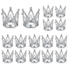 Fulanfudi 16pcs Mini Crown Cake Topper Crown Tiara Cake Topper Baby Princess Tiara Crown Rhinestone Crown Cake Decorations for B