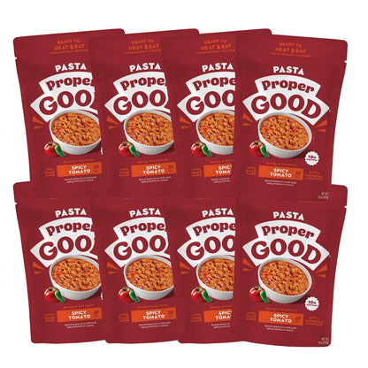 Proper Goods Spicy Tomato Pasta with Spiral Rotini | Easy Lunch or Dinner with 10g Protein per Serving | Quick Meal Solution | P