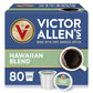 Victor Allens Coffee Hawaiian Blend Medium Roast Coffee Pods, 80 Count for Keurig, Kona Blend