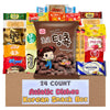 Asiatic Dishes Authentic Korean Snack Box - 24 Count Variety Pack with Cookies, Crackers, Coffee Mix & Candy - Premium Gift Care