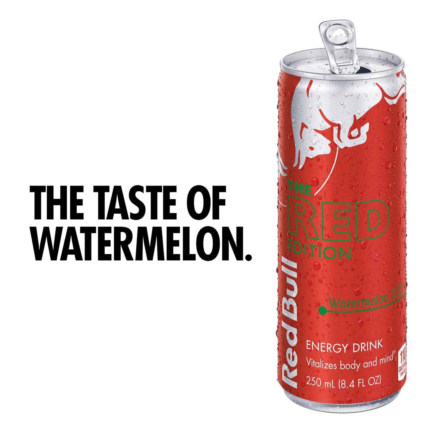 Red Bull Energy Drink, Red Edition, Watermelon Flavor, 8.4 Fl Oz, Pack of 12 Cans