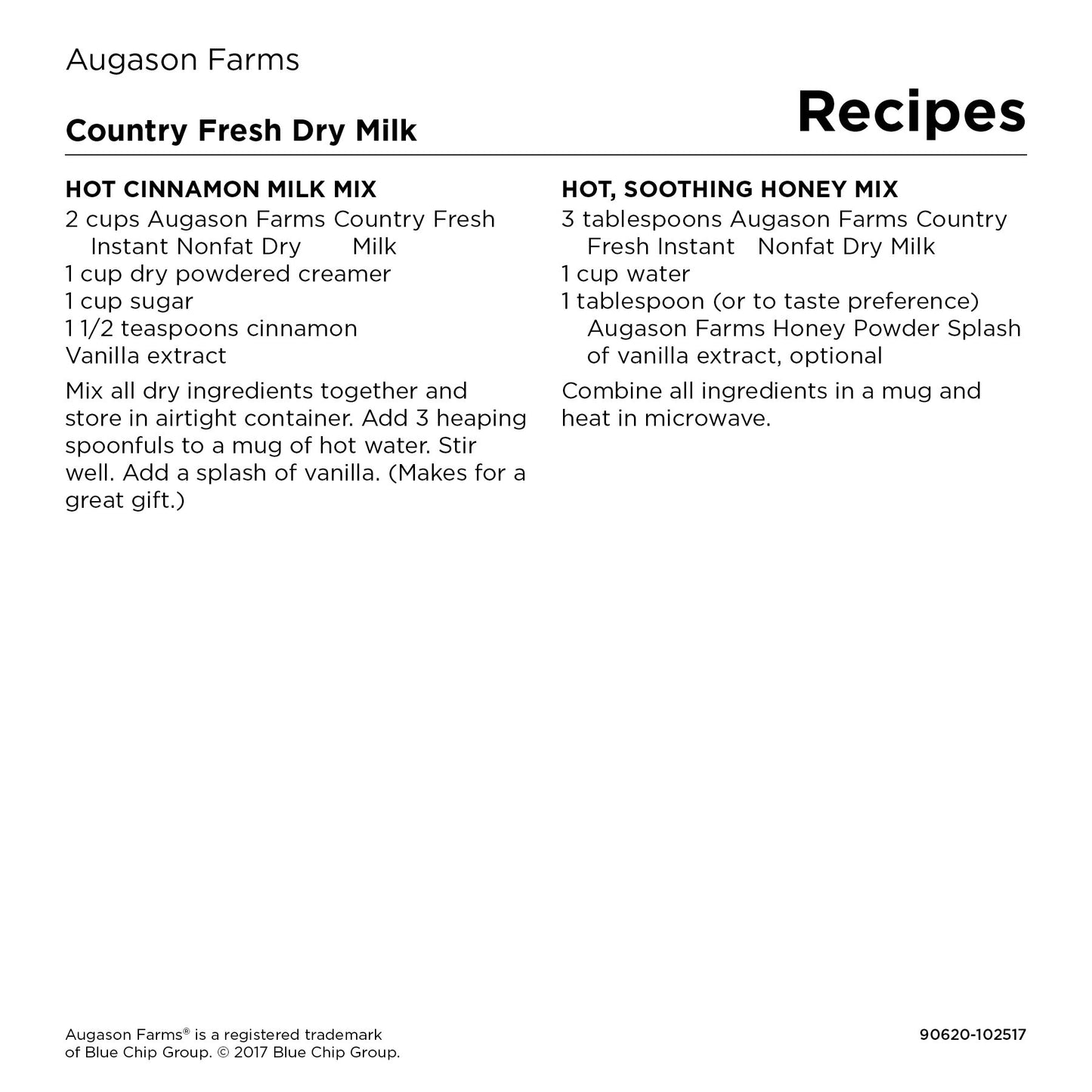 Augason Farms Instant Nonfat Dry Milk, Emergency Food Supply, 29 oz, Original Version, 39 Servings, Model 5-90620