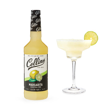 Collins Margarita Mix, 32 fl oz, Made with Lime, Lemon & Orange Juice, PET Bottle, Black, Model CB2MG