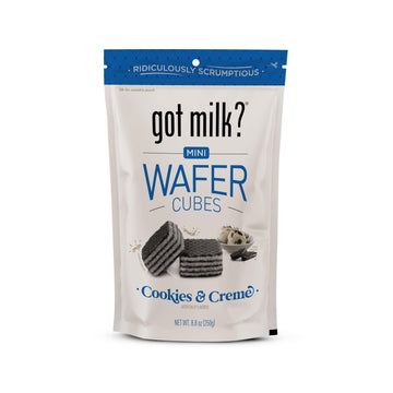 got milk? Cookies & Crme Wafer Cubes, Delicious Wafer Squares for Dessert or Snack, 8.8 Oz.