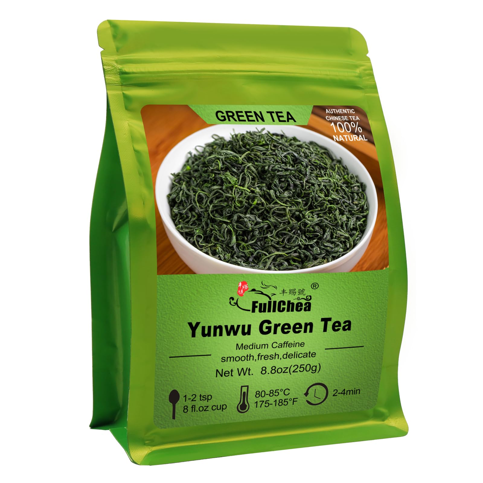 FullChea Maojian Green Tea Loose Leaf - Refreshing Brisk - 8.8oz / 250g