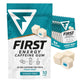 FIRST ENERGY GUM Caffeine Gum Booster, Sugar-Free, Fresh Mint Flavor, 6 Pack of 10 Pieces