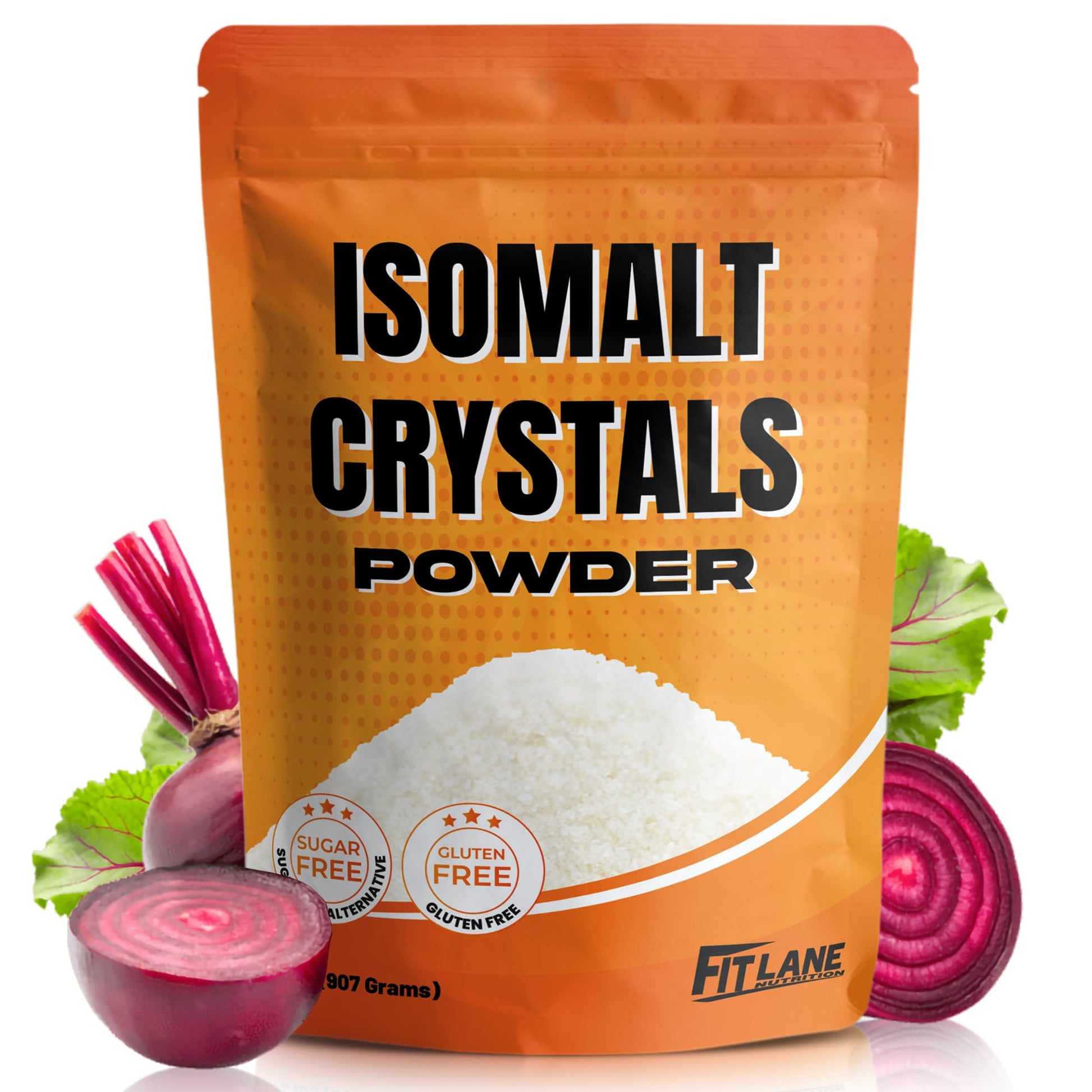 Isomalt Crystals 2 Lbs - Sugar Substitute Powder For Baking And Decorating - Clear And Ready To Use - Bulk Size - By Fit Lane Nutrition