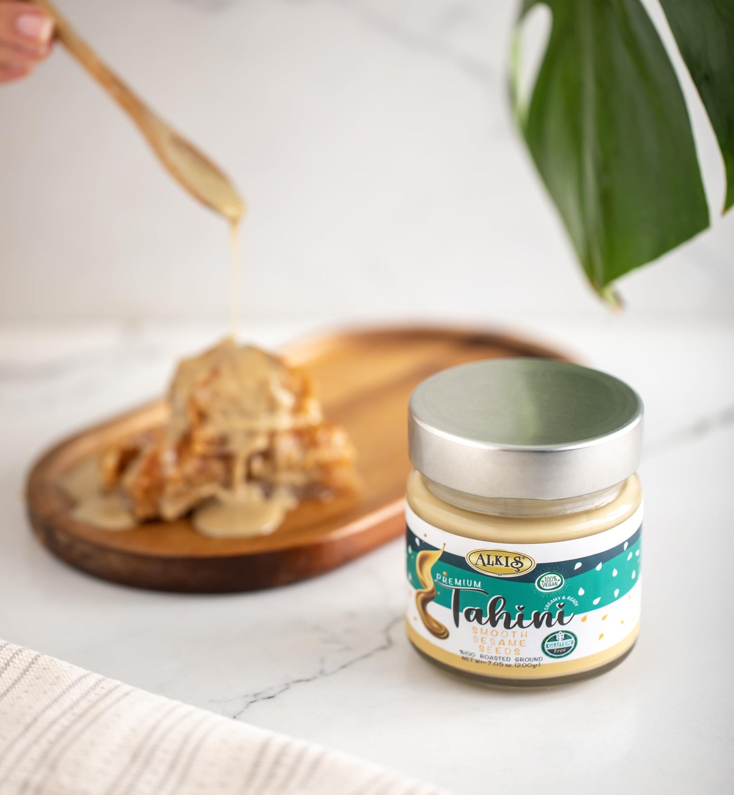Tahini, Tahini Paste, Tahini Sauce, Tahini Paste For Hummus, Tahini Cream, Sesame Tahini, 7.05 Oz.(200 Gr)