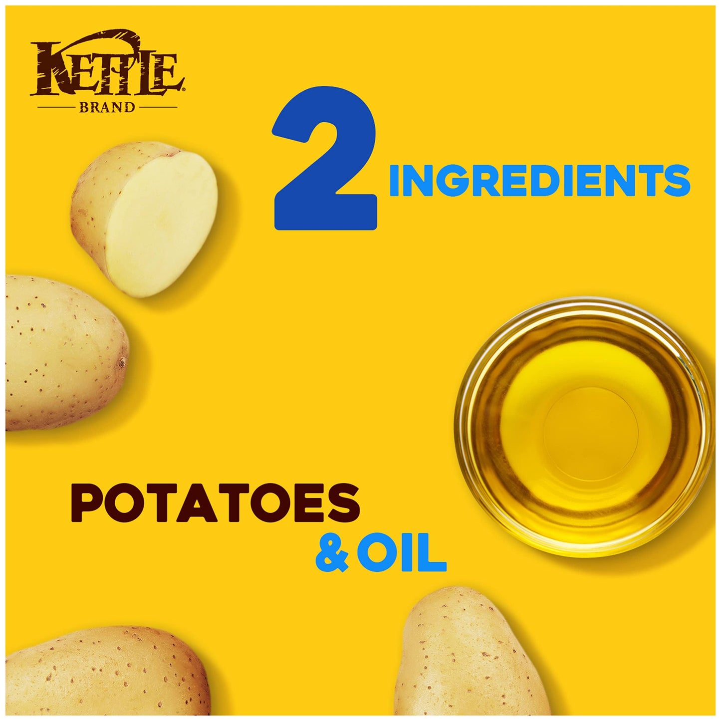 Kettle Brand Potato Chips, Unsalted Kettle Chips, 5 Oz (Pack Of 15)