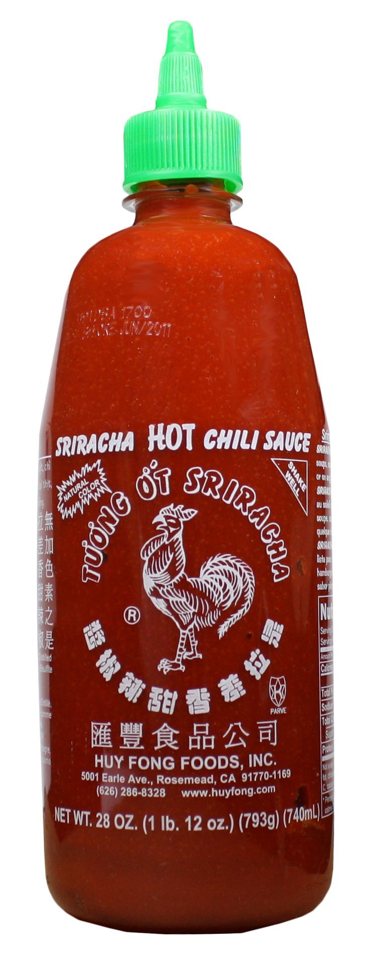 Huy Fong Sriracha Chili Sauce, 28-Ounce Bottles (Pack of 12)