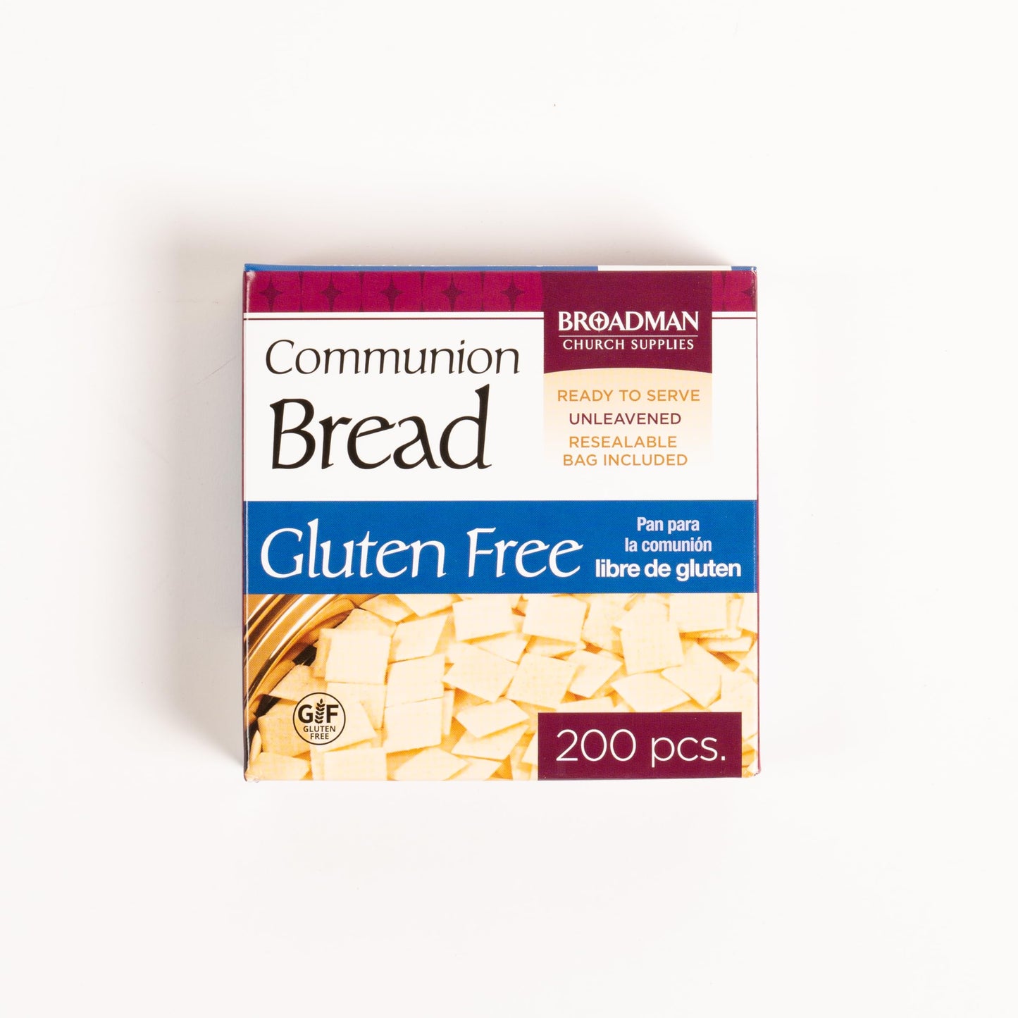 B & H Publishing 144321 Communion-Bread Baked Gluten Free Square - Pack Of 200
