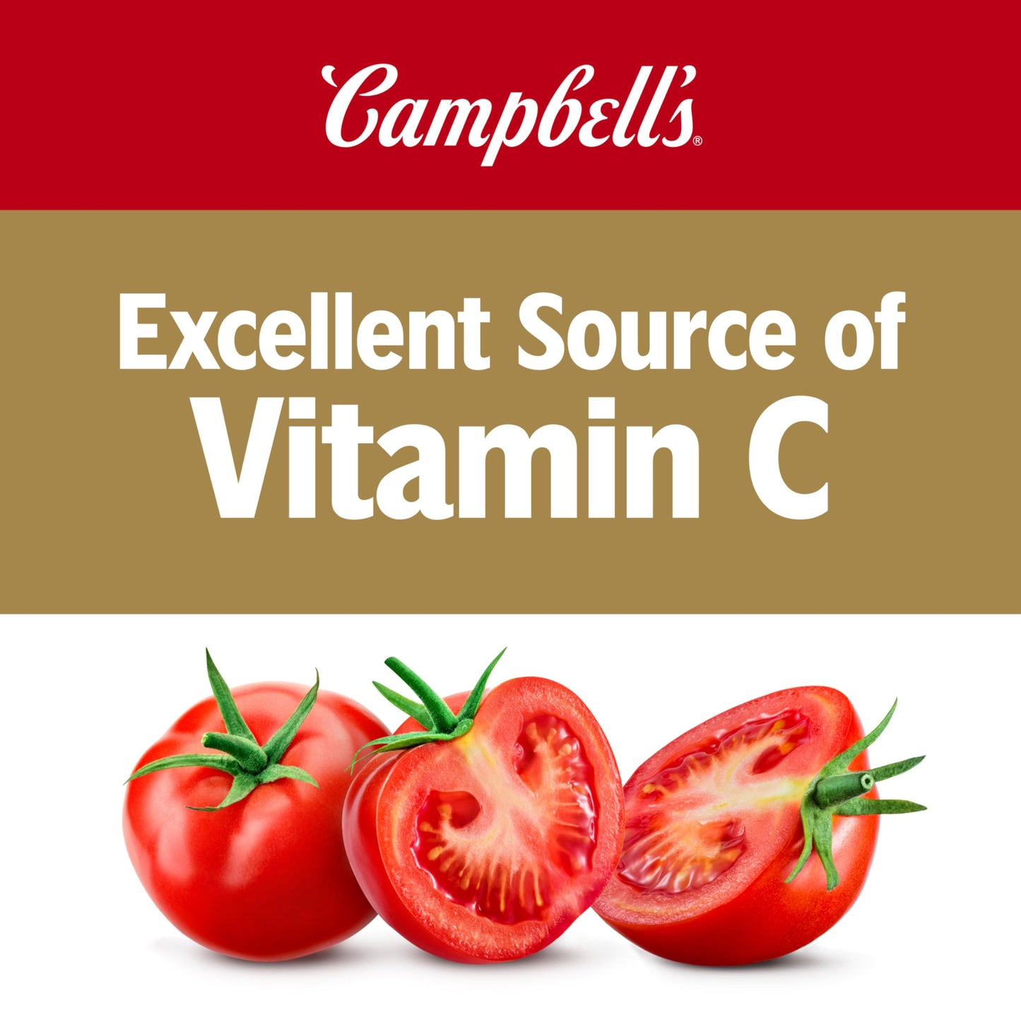 Campbells 100% Tomato Juice, 5.5 fl oz Can, Pack of 48