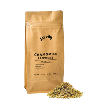 Jovvily Chamomile Flowers - 1Lb - Dried Whole Flowers - Herbal Tea - Floral Flavor