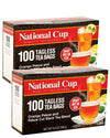 National Cup, Tagless Orange Pekoe And Pekoe Cut Black Tea Blend, Tea Bags, 100 Ct, Pack Of 2