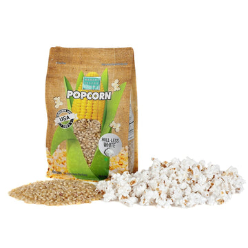Wabash Valley Farms Baby White Popcorn - Hull-Less, Non-GMO Kernels for Stovetop, Gourmet Popcorn Kernels for Popping, White Bab