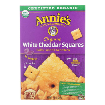 Annies Homegrown Cheddar Square,Og2,White 7.5 Oz (Pack Of 12)