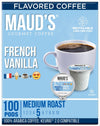 Maud'S French Vanilla Flavored Coffee Pods, 100 Ct | French Vanilla Flavor | 100% Arabica Medium Roast Coffee | Solar Energy Pro