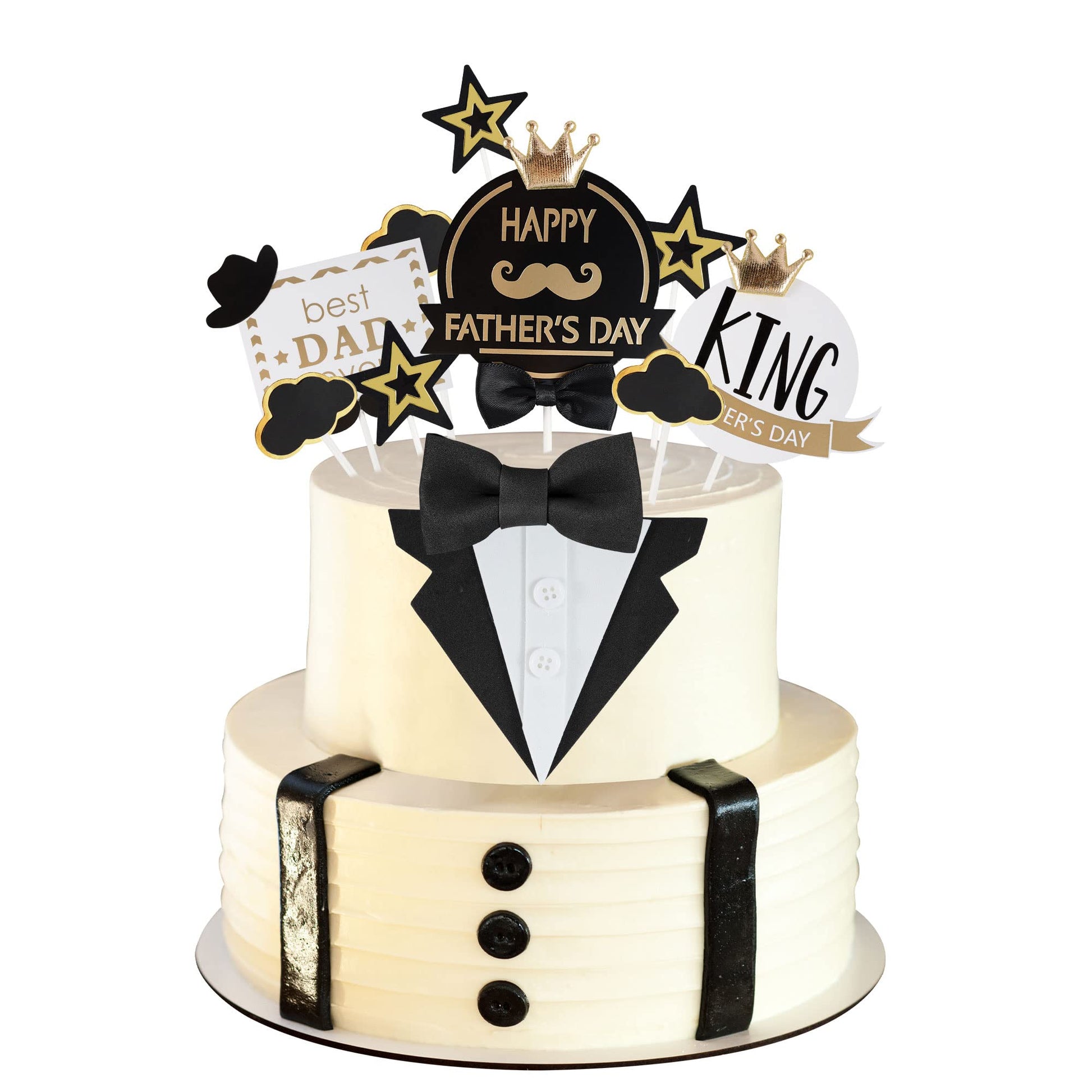 Gyufise 13Pcs Happy FatherS Day Cake Toppers Dad Happy Birthday Cake Topper Decorations For Fathers Day Birthday Party Decorations Supplies